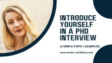 Featured blog post image for Introduce yourself in a PhD interview (4 simple steps +examples)