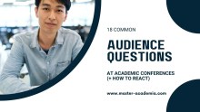 Featured blog post image for 18 common audience questions at academic conferences (+ how to react)