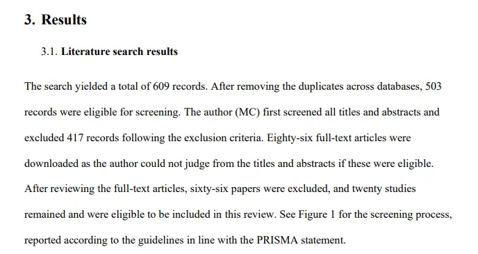 conclusion for a literature review example