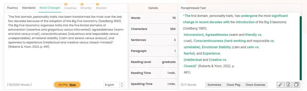 best paraphrasing tool for research